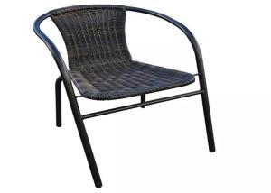 Quality Outdoor Steel Stacking Rattan Chair For Restaurant Patio Garden Bistro wholesale