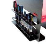 Metal Power Tool Organizer Wall Mount Impact Battery Storage Box Carbon Steel