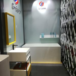 Quality Single Tier Stone Bathroom Shelf Modern Design Eco Friendly wholesale