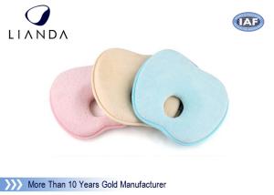 Quality Blue Anti Rollove Baby Memory Foam Pillow Extra Soft Baby Plush Fabric wholesale