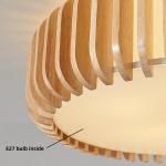 Modern Natural Wooden Ceiling Lamp for Bedroom Rubber Round Wooden ceiling lamp