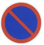 Zone no parking sign
