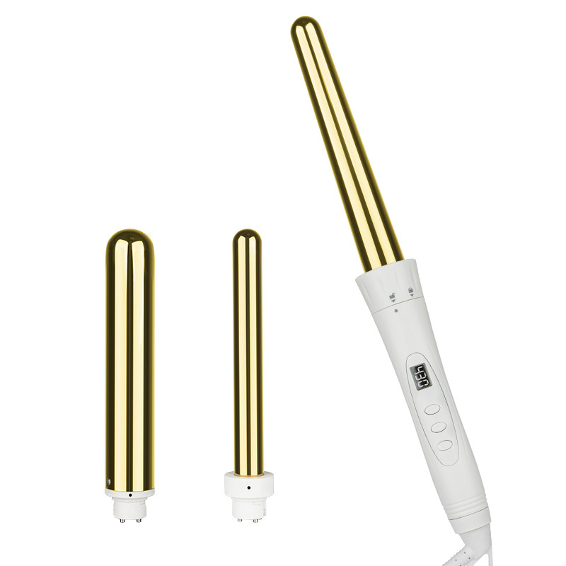 Titanium Interchangeable Hot Hair Tool Curling Wands Set 3 In 1