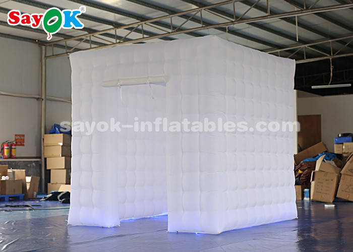 Event Booth Displays Unique Inflatable Photo Booth With 17 Colors LED Changing Light