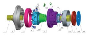 Quality Replacement MS35 Poclain Hydraulic Motor Parts For Mining , Geological Drilling wholesale
