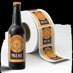 Adhesive Waterproof Beer Labels Veuve Clicquot yellow labels