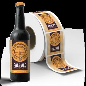 Quality Adhesive Waterproof Beer Labels Veuve Clicquot yellow labels wholesale