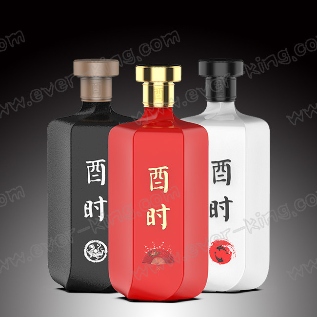 Screw Cork Custom Glass Bottle Embossing For Vodka And Gin
