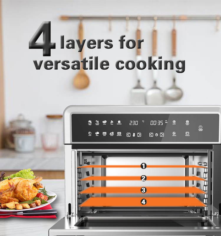 Home appliance big capacity powerful air circulation build in manufacturer Air fryer oven
