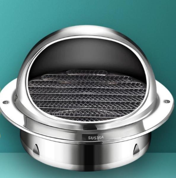 Stainless Steel Ventilation Exhaust Grille Waterproof Air Vent Cap 4" 60MM 304