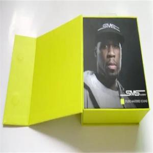 Quality custom headphone hinged paper box luxury earphone packaging gift box with magnet closure wholesale