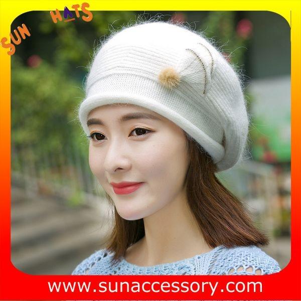 QF17002 Sun Accessory customized fashion knitted beanie hats for ladies ,Hats in