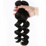 Loose Wave Curly Human Hair Weave Bundles Silk Soft With Thick Full Ends