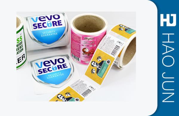 45mm Dia Waterproof Custom Adhesive Stickers Glossy Lamination / Matt Surface