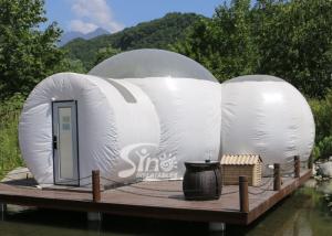 Quality Romantic Glamping 2 Rooms Inflatable Bubble Tent Hotel With bath Room And Lock Doors from Sino Inflatables wholesale