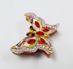 Fancy Small Butterfly Metal Alloy Jewelry Box Small Butterfly Trinket Box