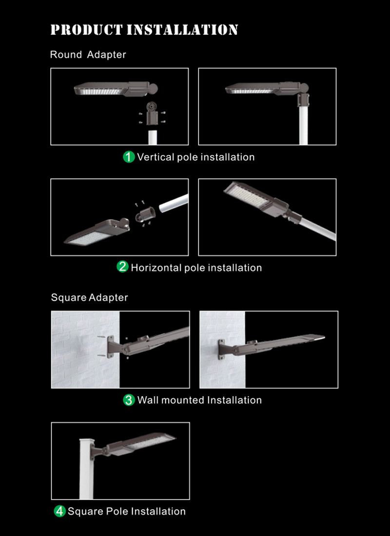 80w 100w 120w 150 Watt 200w 250w 300w Led Street Garden Light Smart Led Light All in One