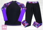2019 UV Protection Swimming suit for women long sleeve and legs swimwear shorts