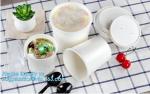 White paper cup for ice cream/ disposable custom printed paper soup bowl,Kraft
