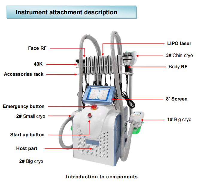 Cryo+Laser+40k Cavitation for Body Face 360 Surrounding Cooling Technology Slimming Machine for Beauty Clinic Salon
