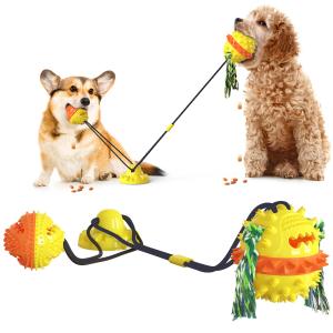 Quality OEM Tug Of War Suction Dog Toy / Squeaky Dog Treat Ball Dispenser wholesale