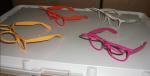 3D Fireworks Glasses , Promotion Orange Frame Eye Wear Glasses