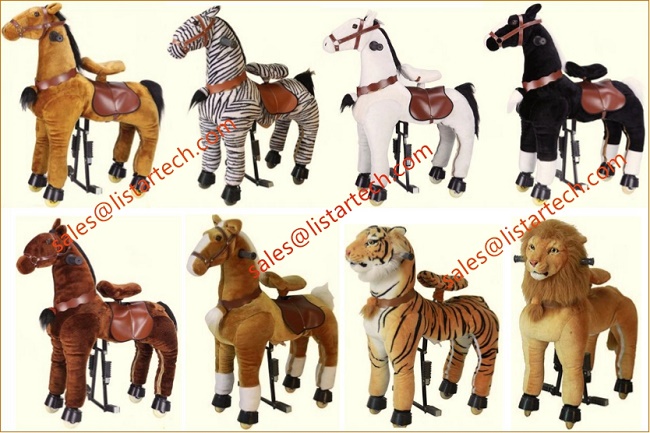Horse Mechanical Amusement Ride Kiddie, Kids Mechanical Theme Park Rides from Factory