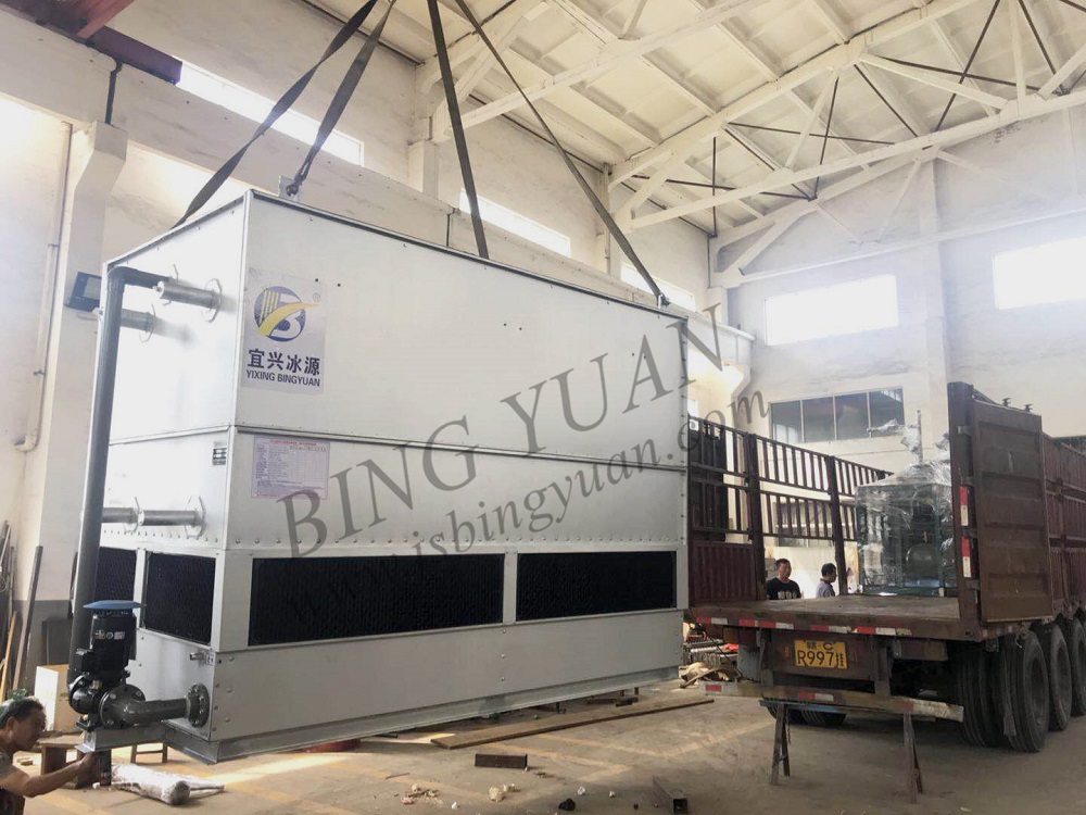 Silver R404A Evaporative Condenser Aluminum Refrigeration Row