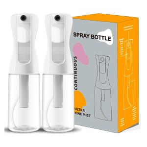 Quality 150ml Transparent Cylindrical Clear Plastic Bottle With White Spray For Spray Bottle wholesale