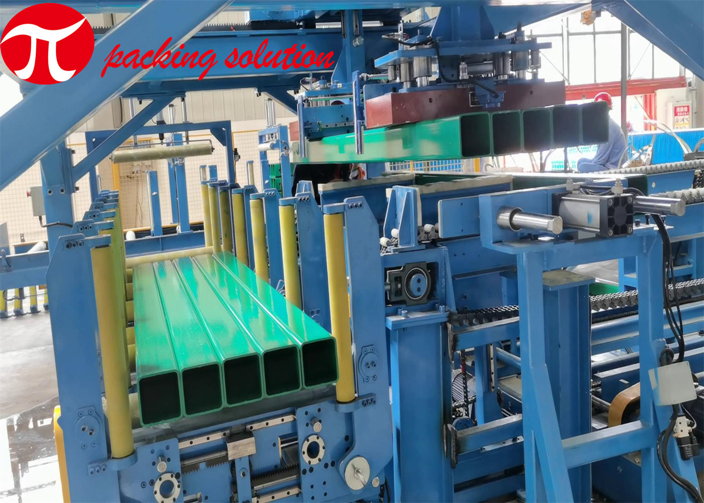 1.5kw Steel Tube Packing Machine 2-10m Conveyor Length PVC Pipe Wrapping Machine