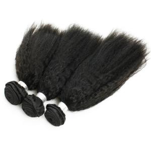 Quality Grade 8A Peruvian Human Hair Bundles Extension Kinky Virgin Hair Straight wholesale