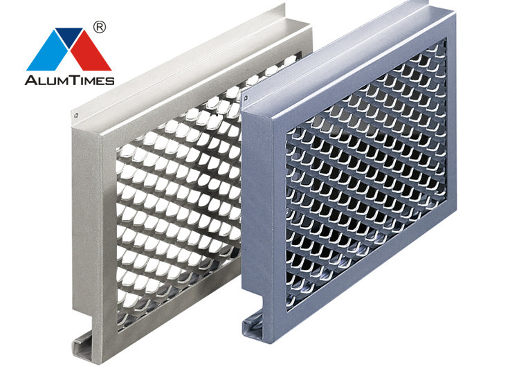 Light Weight Aluminum Expanded Metal Mesh Cladding For School Bank Facade