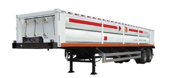 8 Tubes 2 Axles Lh2 Tube Skid Semi-Trailers for 20000L CNG