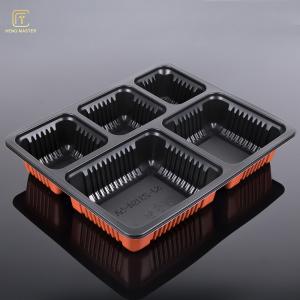 Quality Black And Orange Food Grade PP 24*10*6cm Airline Meal Tray wholesale