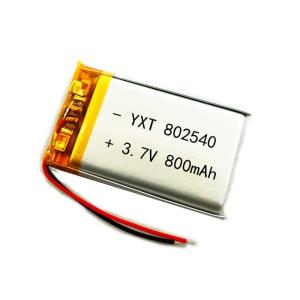 Quality Polymer Battery PL802540 800mAh 3.7 V Lithium Ion Polymer Battery wholesale