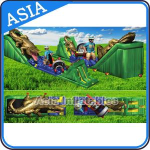 Quality 39'L Inflatable Giant High Grade Cartoon Painting Alligator Slide/Inflatable Alligator Slide wholesale