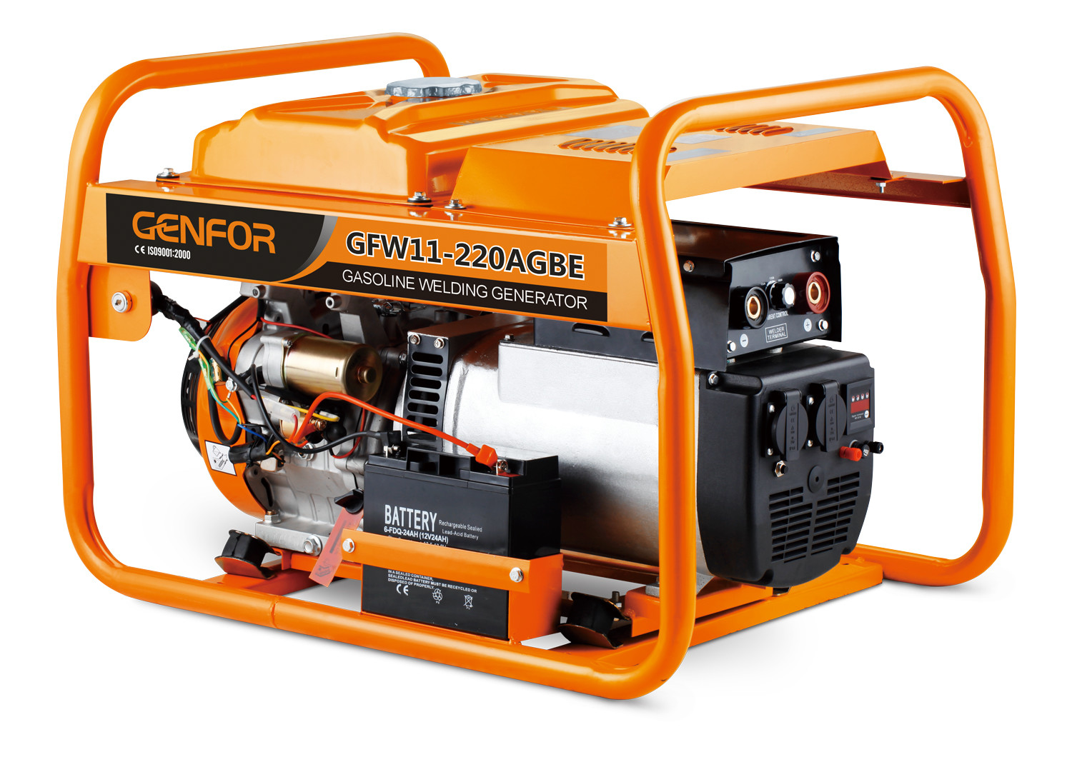 Electric Start Diesel Welder Generator 50 - 180A Welding Current Diesel Engine