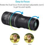 Prism HD Mobile Phone Monocular Scope Compact 16x52 For Bird Watching