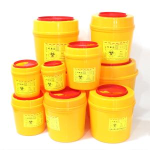 Quality Medical Sharps Disposal Container Waterproof Round PVC Plastic Box Sharps wholesale