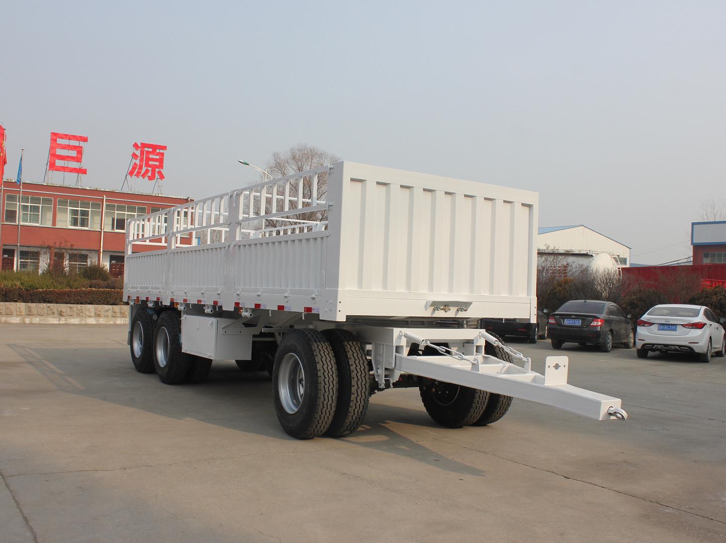12R22.5 Tire 20tons 30tons Fence Trailer Bulk Cargo Tractor Hydraulic Dump Full Trailer