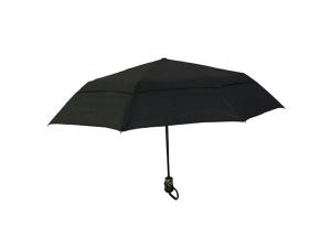 Quality Black Strong Foldable Travel Umbrella Double Layer For Windy Weather wholesale