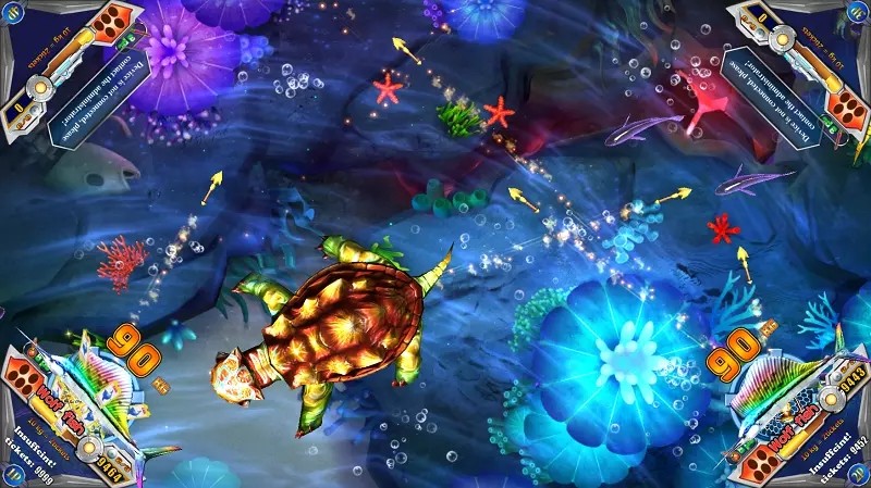 Kids Medium Coin Fishing Game Machine Fishing King 4 Players RoHs CE