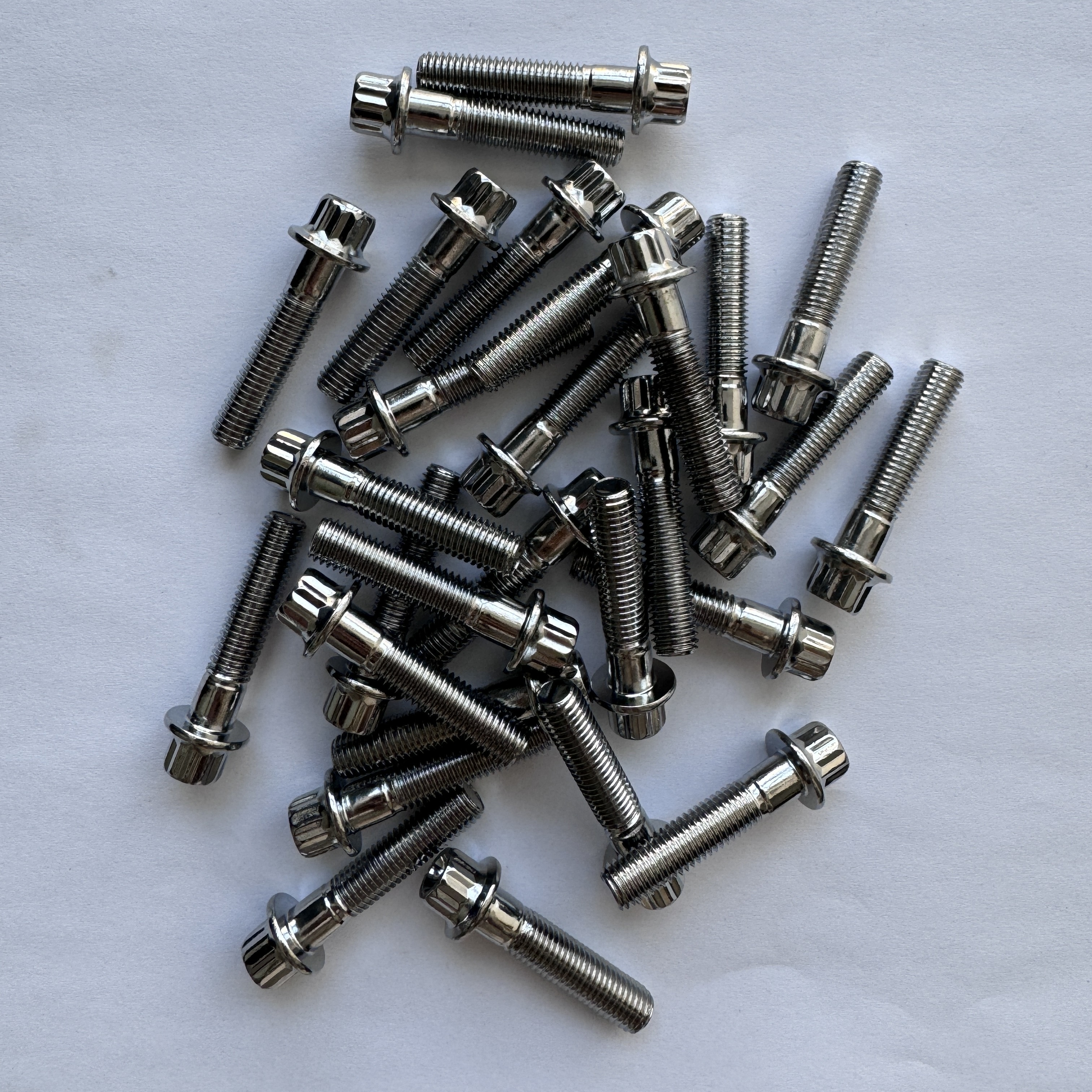 Performance M8 x1.25x 32MM Titanium Flange Bolt for Racing Car Black/Green/Natural Finish Customized
