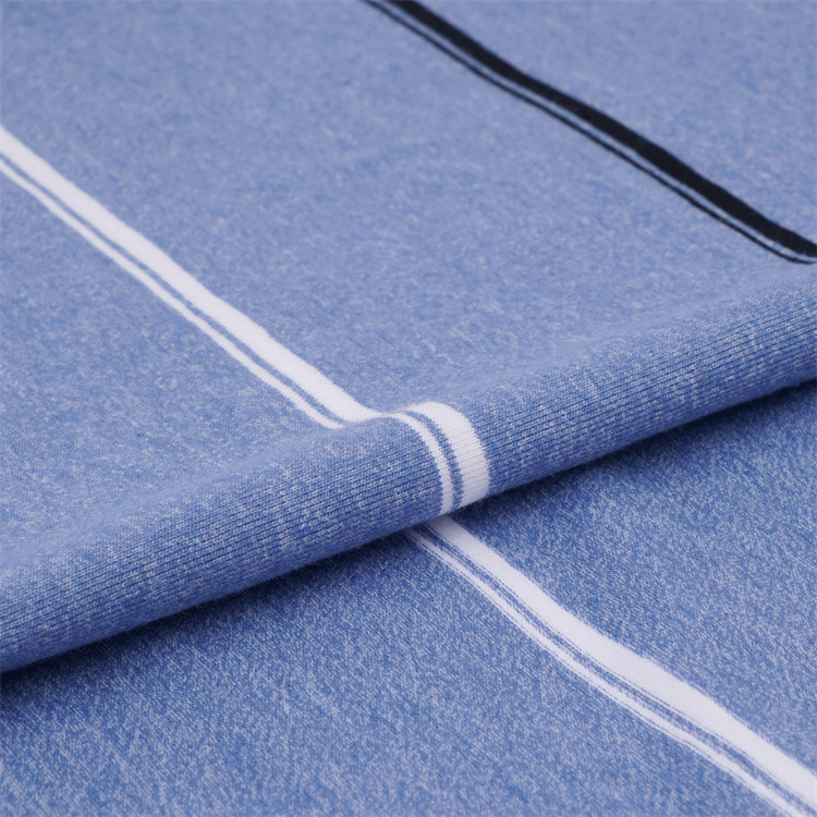 High Quality And Hygroscopic Breathable Striped Knit Fabric For Leisure Wear