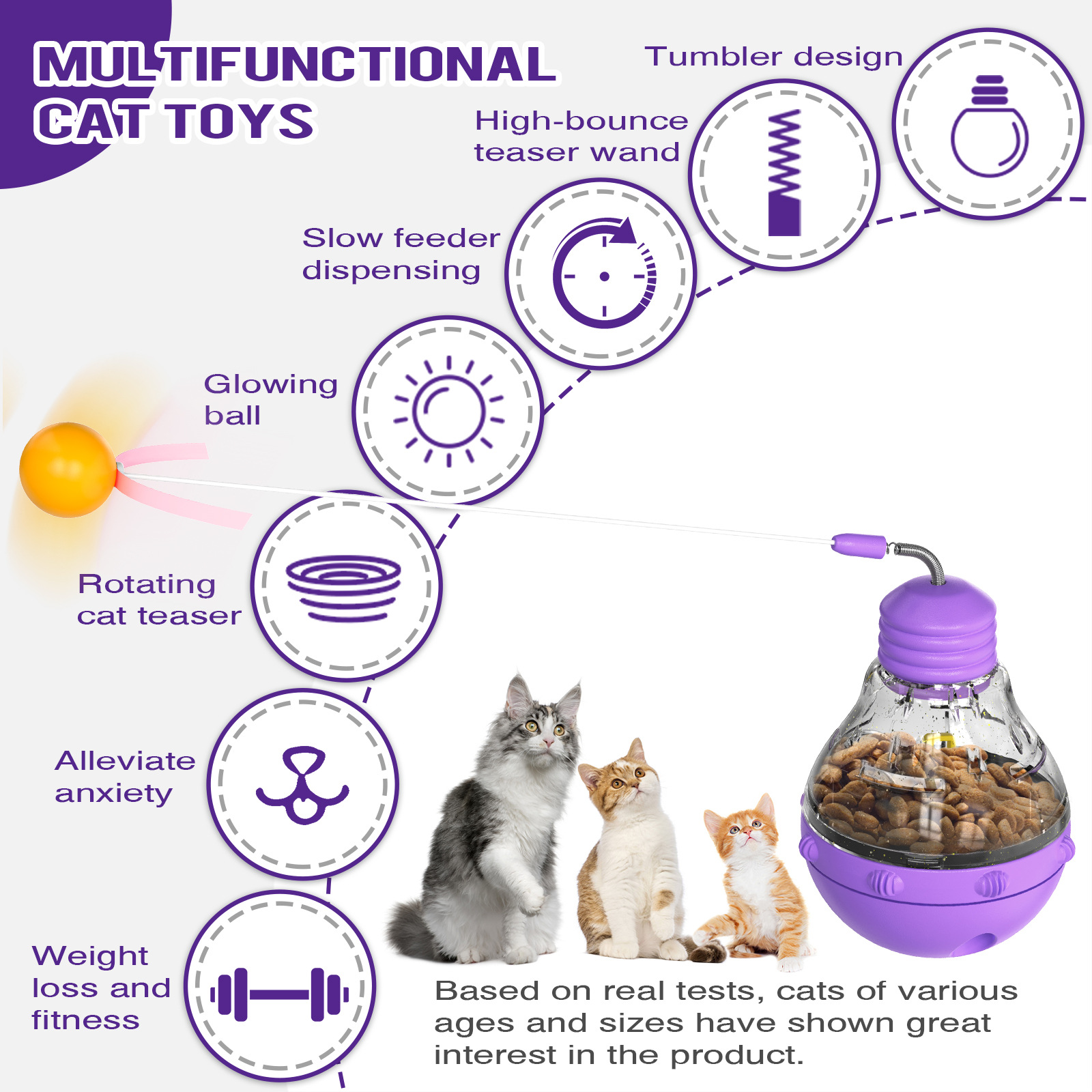 Snacks 50ml Cat Treat Dispenser Sustainable Electronic Interactive Cat Toys