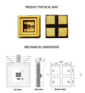 Quality 290nm 293nm 295nm UV LED Chips 300nm 305nm 310nm 315nm For Medical Treatment wholesale