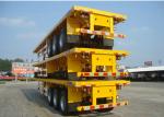 Commercial Flatbed Trailers For Container Transport With 12 Twist Locks And 12