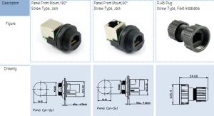 Quality Waterproof, RJ45 connector, IP67，RJ45 Modular Jack , HULYN wholesale