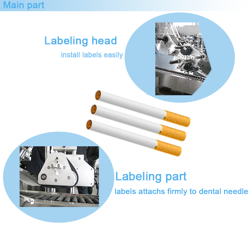 Horizontal Automatic Sticker Vial Labeling Machine For Ball Pen Glue Plastic Tube