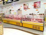 Painted Steel Meat Deli Display Cooler Grey Color Multiscene